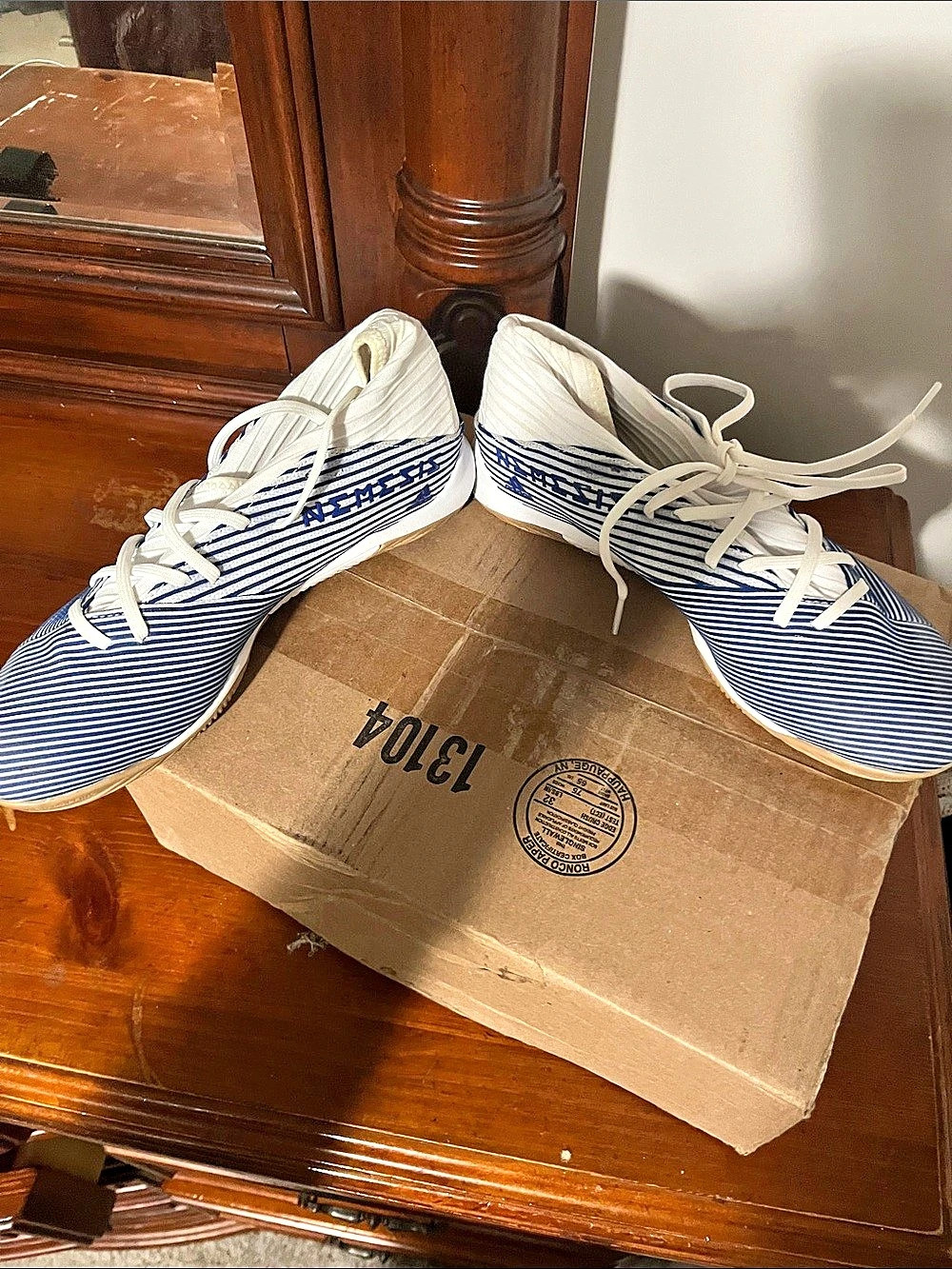 Adidas Nemeziz 19.3 IN Indoor Soccer Shoes Blue & White